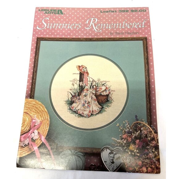 Leisure Arts "Summers Remembered" Cross Stitch Pattern Leaflet By Paula Vaughan - Picture 2 of 3